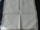 Beautiful Vintage Lace Hankie BRIDAL WEDDING HANDKERCHIEF Hanky Fancy Lace lovely Hand Embroidery Openwork Perfect For Bride