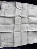 Beautiful BRIDAL Antique Applique Hand Drawnthread Work Lace Hankie WEDDING HANDKERCHIEF Bridal Hanky