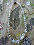 DAZZLING Antique Cut Crystal Necklace Amazing Heavily Cut Swarovski Brilliant Crystal Glass Sterling Silver Clasp Quality Vintage Jewelry