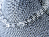 DAZZLING Antique Cut Crystal Necklace Amazing Heavily Cut Swarovski Brilliant Crystal Glass Sterling Silver Clasp Quality Vintage Jewelry