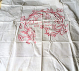 SWEET Victorian Redwork Embroidery, Cotton Pillow Cover or Wall Hanging, Go To Sleep Embroidery, Charming Farmhouse Chic Cottage Decor, Collectible Textiles , Vintage Linens