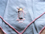 RARE Vintage LIPSTICK TUBE Hanky Colgate 1920s Flapper Era Hankie Handkerchief Blue Novelty Collectible Vintage Hankies Collector