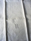 ANTIQUE Monogram Art Nouveau Large Linen Towel Quality Linen Vintage Linens