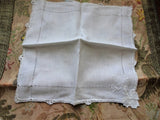 LOVELY Antique Irish Crochet Lace Hankie BRIDAL WEDDING Handkerchief Hanky Beautiful workmanship Bride to Be Bridal Wedding Something Old