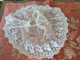 BEAUTIFUL Victorian French Netted Lace , Embroidered Netted Lace,Perfect For Dolls,Bridal Dress,Fine Heirloom Sewing, Collectible Antique Lace