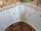 LOVELY Antique Collar, French Cotton Embroidered Collar, Lovely Openwork Design, Beautiful Embroidery,Collectible Vintage Collars