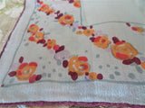 SO PRETTY French Art Deco Printed Silk Hanky, Suitable to Frame, Flapper Era Hankie,Lovely Vintage Handkerchief, Collectible Vintage Hankies