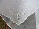 Breathtaking Vintage Madeira Monogram M BRIDAL WEDDING HANDKERCHIEF Heavily Encrusted Embroidery Work Hankie Bridal Hanky Vintage Hankies