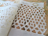RESERVED UNIQUE and Rare To Find, Salesman's Sample Booklet of White on White Embroideries, Frame It or Use In Heirloom Sewing or Crafts, Collectible Textiles