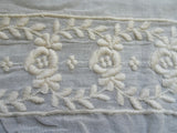 BEAUTIFUL Antique Embroidered Trim, Flounce,Floral Pattern For Bridal Dress,Dolls,Flapper Dress,Heirloom Sewing,Collectible Antique Textiles