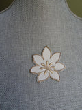 RESERVED UNIQUE Vintage FRENCH Applique Rich Gold Metallic Embroidery Flower For Fine Sewing,Crafts, Projects, Flapper Hats ,Clothing Gatsby Era