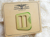 FANTASTIC Art Deco 2 Tone Bakelite Vintage 30s Dress Belt Buckle, Original Display Card, 30s Dress Sewing Notions, New Old Stock, Early Plastic,Art Deco Collectible Sewing Notion