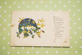 Group of Four Antique Christmas Postcards for Art Projects 1910s Vintage X-mas Holiday Paper Ephemera Cards Festive Poinsettia