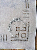 Lovely Vintage WEDDING HANDKERCHIEF, Art Deco Drawn Thread Gorgeous Bridal Hankie,Raised Embroidery,Finest Linen Hanky,Collectible Hankies