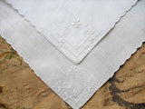 VINTAGE Wedding Handkerchief  Drawn Thread and Raised WhiteWork Embroidery Beautiful Bridal Hankie Stunning Madeira Linen Hanky