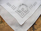 Lovely Vintage WEDDING HANDKERCHIEF, Art Deco Drawn Thread Gorgeous Bridal Hankie,Raised Embroidery,Finest Linen Hanky,Collectible Hankies