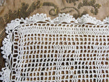 Antique VICTORIAN Fine Crochet BREAD Doily Beautiful Hand Made Crochet Lace Farmhouse Decor Kitchen Dining Doily Collectible Doilies