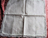 Charming BRIDAL Antique Hanky,Drawnthread Work Butterfly Tatted Tatting Lace Hankie WEDDING HANDKERCHIEF Bridal Hanky Collectible Hankies