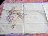 VINTAGE Farmhouse French Country Table Runner, Buffet Scarf ,Table Centerpiece ,Hand Embroidery Work,French Cottage Linens
