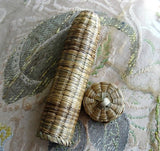 EXCEPTIONAL Woven Antique Native American Sweet Grass Scissors Case,Scissor Holder,Sewing Collectibles,Hand Woven Antique Sheath,Collectible