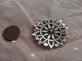 Antique French CUT STEEL Huge Victorian Fancy Button,Detailed FILIGREE Design,Collectible Buttons,Button for Jewelry,Edwardian Buttons