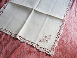 BEAUTIFUL Vintage 1920s Lace and Linen Napkins Set,Fine Linen,Luncheon or Dinner Napkins,Tea Time Napkins,Farmhouse,French Cottage Linens