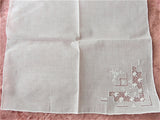 BEAUTIFUL Swiss Appenzell Lace Drawnthread Hankie BRIDAL Wedding Handkerchief Hanky Hand Embroidery Openwork Lace Collectible Hankies