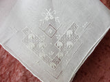 BEAUTIFUL Swiss Appenzell Lace Drawnthread Hankie BRIDAL Wedding Handkerchief Hanky Hand Embroidery Openwork Lace Collectible Hankies