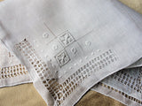 AMAZING Vintage DrawnThread Lace Hankie, Needle lace BRIDAL Hanky, WEDDING Handkerchief Hanky,Bridal Hankies Bridal Wedding Something Old