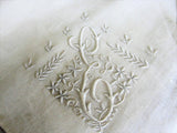 LOVELY Vintage MADEIRA Embroidered Hankie Monogram E Handkerchief,WhiteWork,Embroidery,Wedding Bridesmaid Bridal Hanky,Collectible Hankies