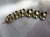 BEAUTIFUL 1950s Floral Bracelet,Textured Silver Tone Metal and Blue Rhinestones,Figural Bracelet,Day or Evening,Vintage Mid Century Jewelry
