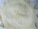 LOVELY Victorian Doily,WhiteWork,Lace Edge Doily,Exquisite Handwork,Table Topper,French Linens,Chateau Chic,Farmhouse,Collectible Doilies