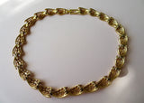 CLASSY Vintage Modernist Necklace,Lovely Brushed Gold Tone,Day or Evening Necklace,Collectible Vintage Jewelry