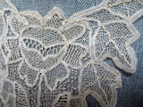 LOVELY Victorian French Lace High Neck Collar,Hand Made Creamy White Lace,Victorian Edwardian Lace,Antique Bridal Lace,Collectible Lace