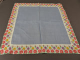 LOVELY VINTAGE HANKIE Handkerchief Delicate Dainty Chintz Border Blue Hanky, Something Blue, Something Old Bridal Hanky Collectible Hankies