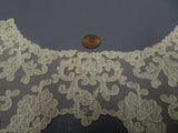 Breathtaking Antique FRENCH Netted Tulle LACE Applique,Vintage Lace,Lace Roses Flowers, Bridal Wedding Lace,Flapper Lace,Collectible Lace