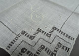 LOVELY Vintage MADEIRA Embroidered Hanky Monogram E Handkerchief,WhiteWork,Embroidery,Wedding Bridesmaid Bridal Hankie,Collectible Hankies