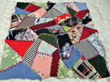 BEAUTIFUL Antique Crazy Quilt Large Block,Perfect For Cushion,Selection of Hand Embroidery,Lovely Fabrics,Charming To Frame,Farmhouse Decor