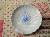 SWEET Antique Transferware Butter Pat,Shell Shape Butter Pat,Victorian Porcelain,Doll Size Plate,Farmhouse Decor,French Country Decor