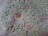 BEAUTIFUL Large Lace Applique,Victorian Edwardian Fashions,Antique Lace,Wedding Gown,Decorative Lace,Embellishment Lace,Collectible Lace