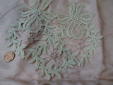 BEAUTIFUL Large Lace Applique,Victorian Edwardian Fashions,Antique Lace,Wedding Gown,Decorative Lace,Embellishment Lace,Collectible Lace