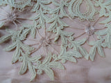 BEAUTIFUL Large Lace Applique,Victorian Edwardian Fashions,Antique Lace,Wedding Gown,Decorative Lace,Embellishment Lace,Collectible Lace