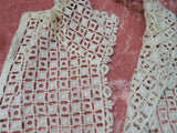 ANTIQUE LACE Chemisette,Dickey,Collar,Lace Dress or Suit Insert, Vintage Lace Clothing , Downton Abbey Era, Collectible Vintage Clothing