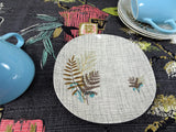 1950s MID CENTURY J&G Meakin Set of Cups and Saucers,Rock Fern Pattern,Square Sol Design Teacups and Saucers,Collectible Mid Century Modern