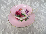 BEAUTIFUL PARAGON Teacup and Saucer,English Bone China Cup and Saucer,PINK Floral Cabinet Teacup ,Double Warrant,Collectible Vintage Teacups