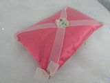 Antique FRENCH Boudoir Pillow,Hat Pin Pillow, Silk Ribbon Rosettes,Wedding Ring Pillow,Boudoir Display,Vanity Collectibles