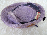 INCREDIBLE Vintage Hat, Lavender Purple, White Gray Silk Flowers, Millinery Flowers, Gorgeous Display, Collectible Vintage Hats