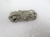 ART DECO Diamanté Dress Clips,Duette Brooch,Bridal Jewelry,20s Brooch,Glittering Paste ,Vintage Flapper Pin