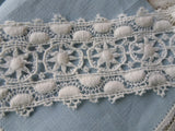 BEAUTIFUL Antique Lace Cotton Trim,Intricate Victorian Pattern, For Dolls,Christening Gowns,Bridal,Heirloom Sewing,Textiles,Collectible Lace
