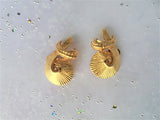 CLASSY Vintage Earrings,D'Orlan,Marcel Boucher, Gleaming Gold Tone Clip On Earrings, Mid Century Earrings, Collectible Vintage Jewelry